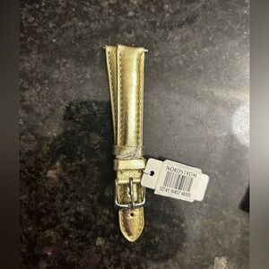 Michele Leather Gold Strap 16 mm
